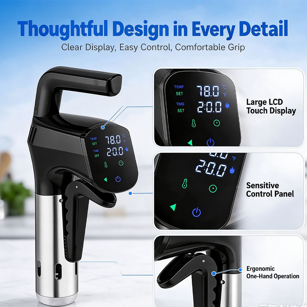 Digital Sous Vide Precision Cooker - WiFi Sous Vide Cooker 1800W Immersion