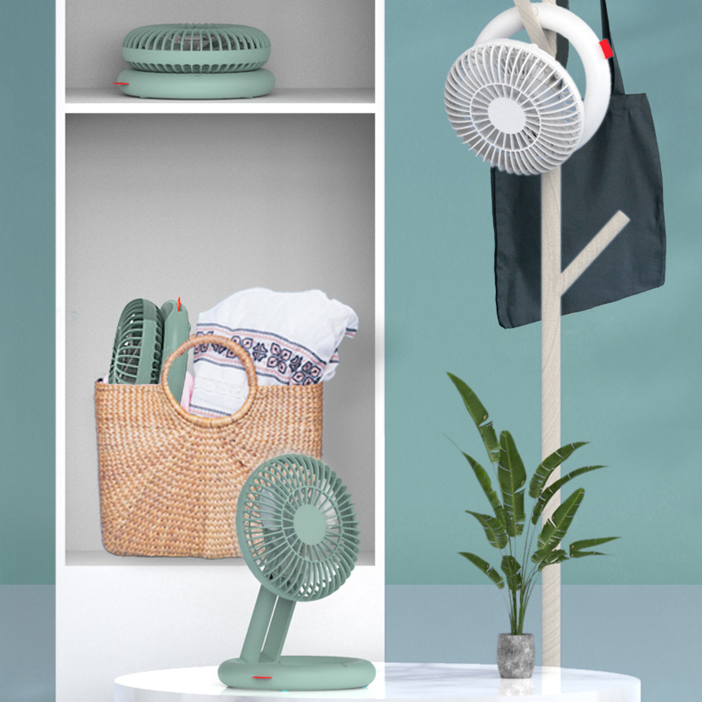 Foldable Mini Desk Fan USB Rec - Portable Blender Usb Rechargeable 评论和价格